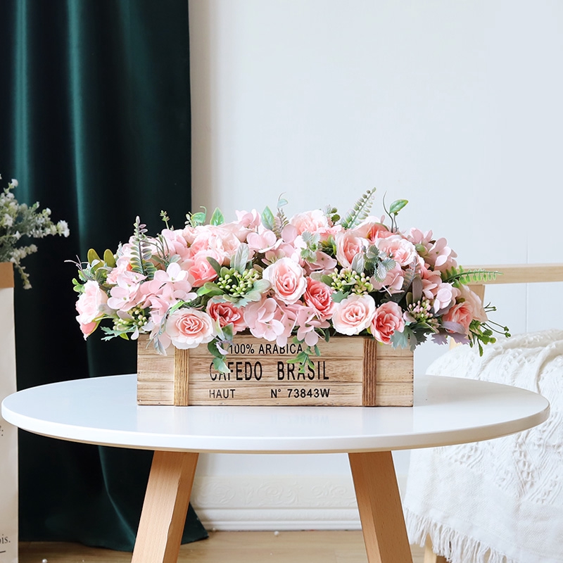 European style solid wood fence artificial flower artificial flower home  living room porch floral table decoration flowe - i2khap_zu3 - ThaiPick