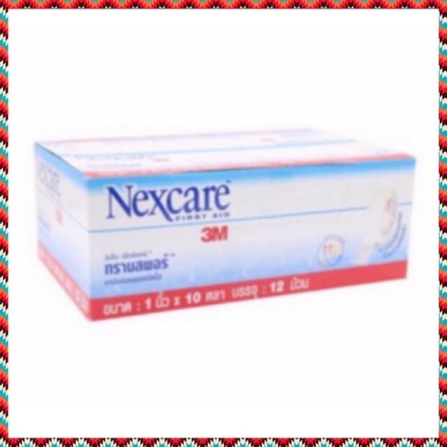 (ยกกล่อง) Transpore 3M Nexcare ขนาด 1 นิ้ว * 10 หลา และ 1/2 นิ้ว * 10 หลา เทปปิดแผล เทปใส