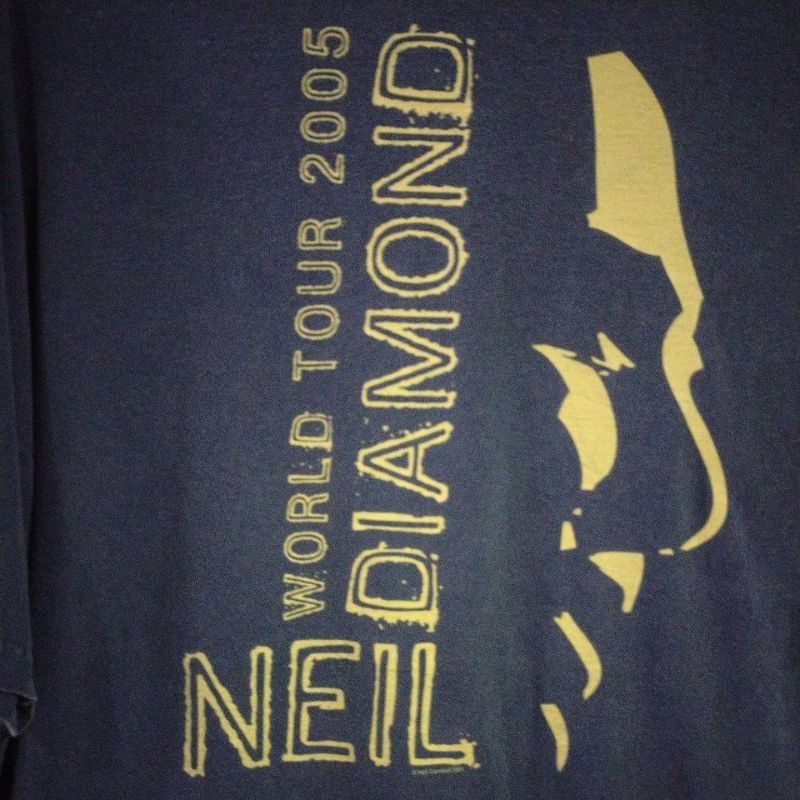 เสื้อยืดมือสอง Usa เสื้อวง Neil Diamond Size XL. อก24/ยาว32