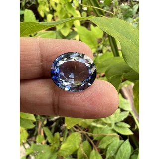 Lab made ceylon Blue sapphire 12x14mm 11 carats