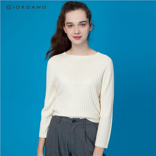 GIORDANO WOMEN Crewneck long-sleeve sweater 97359682