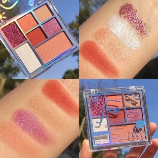 N170 Lameila พาเลทอายแชโดว์ เนื้อแมตต์ เนื้อใยไหม ประกายมุก 7 สี