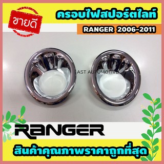 ครอบไฟสปอร์ตไลท์ ครอบไฟตัดหมอก โครเมี่ยม Ford Ranger 2009 (AO)