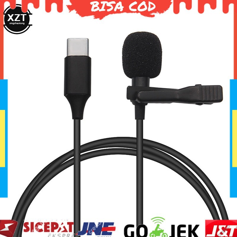 Pay on The Spot TaffSTUDIO ไมโครโฟน USB Type C Lavalier สําหรับสมาร์ทโฟน แท็บเล็ต JH-042
