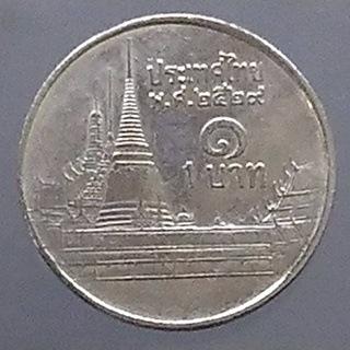 1 บาท หลังวัดพระศรืๆ (ช่อฟ้ายาว) พ.ศ.2529 ผ่านใช้งาน