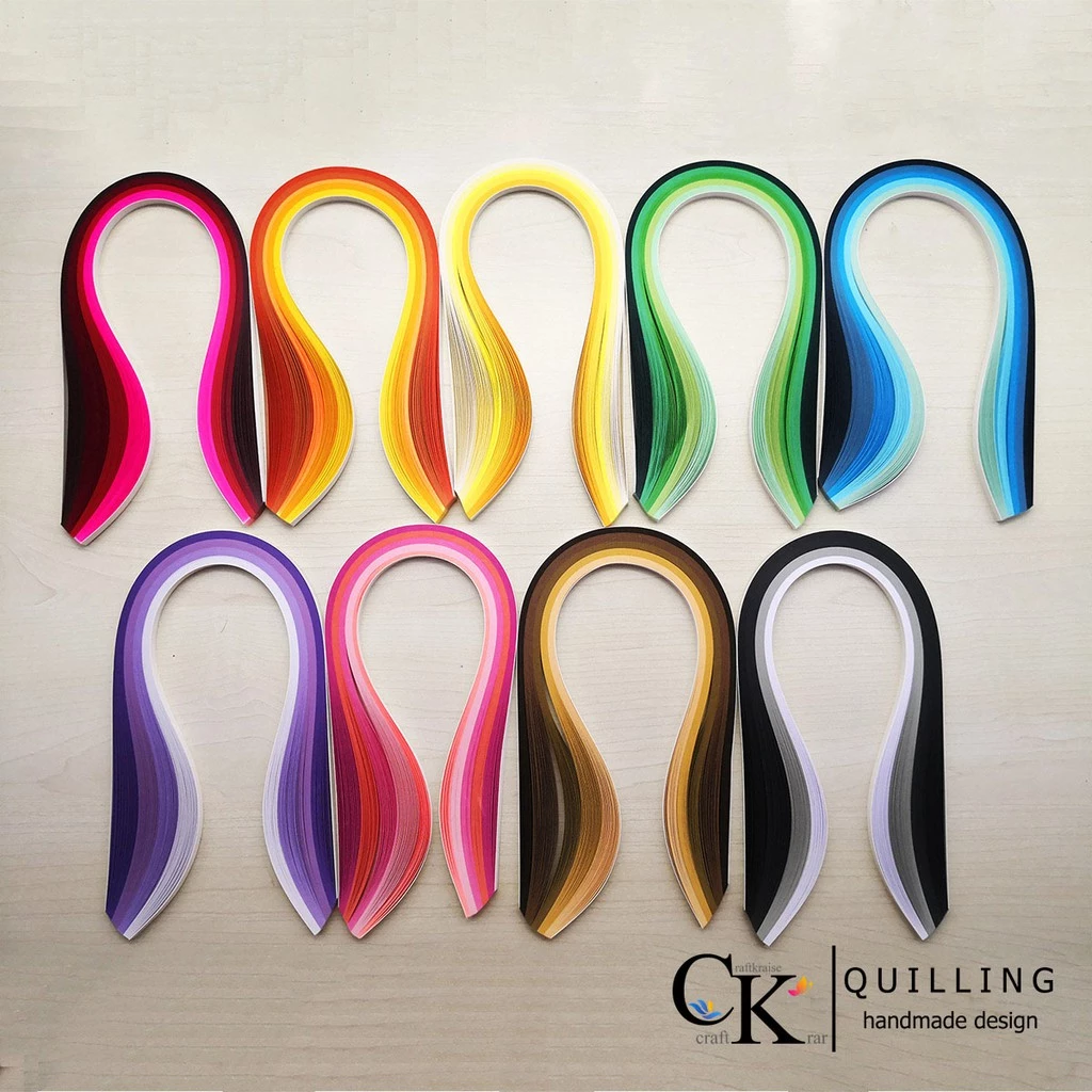 ศิลปะม้วนกระดาษ กระดาษ เส้นกระดาษ ควิลลิ่ง งานฝีมือ quilling paper 5mm คุณภาพดี สีสวย ส่งด่วน ได้ไว