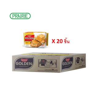 (ขายยกลัง) โกลเด้น แครกเกอร์ ชีส ครีม เฟลเวอร์ 120 กรัม  (ตราโมเนสโก้) / Golden Crackers Cheese Cream Flavour 1 Box