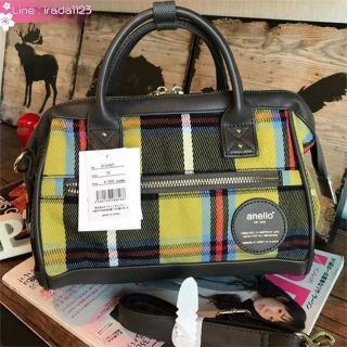 Anello check pattern mini 2 way Boston ของแท้ ราคาถูก