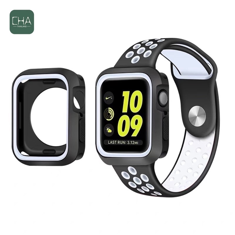 เคสแอปเปิ้ลวอช  พร้อมส่ง Case Silicon เคส สําหรับ appl.e watch series 8 7 6 5 4 3 2 1 ขนาด38/40/41/42/44/45mm ราคา ถูกที่สุด ดีลบีเคเค แกลเลอรีภาพที่ 8
