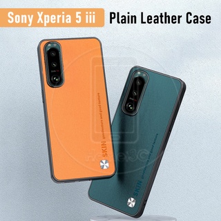 เคสโทรศัพท์มือถือ PC แข็ง หนัง PU สําหรับ Sony Xperia 5 Xperia5 Mark III