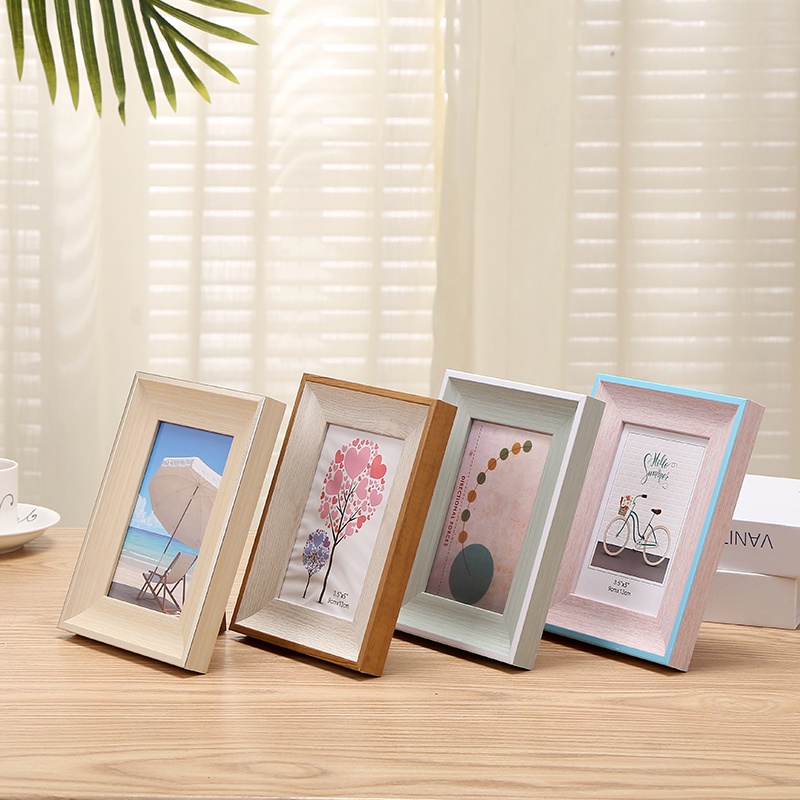 กรอบรูปราคาถูก 4x6 นิ้ว กรอบรูป สีขาว สีดำ ขาตั้งไม้ กรอปรูป กรอบรูปไม้ กรอบรูปใส แต่งบ้าน ตั้งโต๊ะ