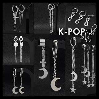 K-POP Style ต่างหูสไตล์เกาหลี เนื้อสแตนเลส (Stainless Steel)