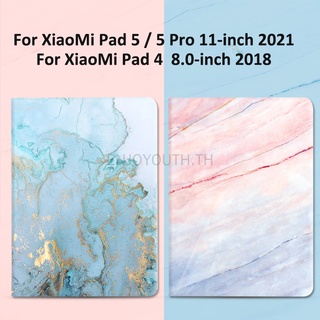 Xiaomi Pad 5 / MiPad 5 Pro 11 นิ้ว MiPad 4 8 นิ้ว เคสหินอ่อน ฝาพับ นิ่ม ขาตั้ง เคส