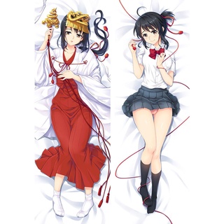 ปลอกหมอน พิมพ์ลายอนิเมะ Dakimakura Your Name Kimi No Na Wa Miyamizu Mitsuha สองด้าน ขนาด 50X150 ซม.