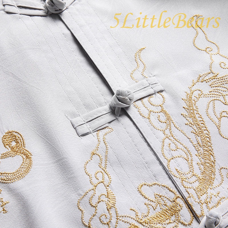 🐲เสื้อกี่เพ้าผู้ชาย🐲เสื้อคอจีน ผ้าไหมจีนทอลายมังกร   สวยสง่า มีราศี ใส่รับตรึษจีน รวยๆ เฮงๆๆ งานสวยมาก - รูปที่ 4