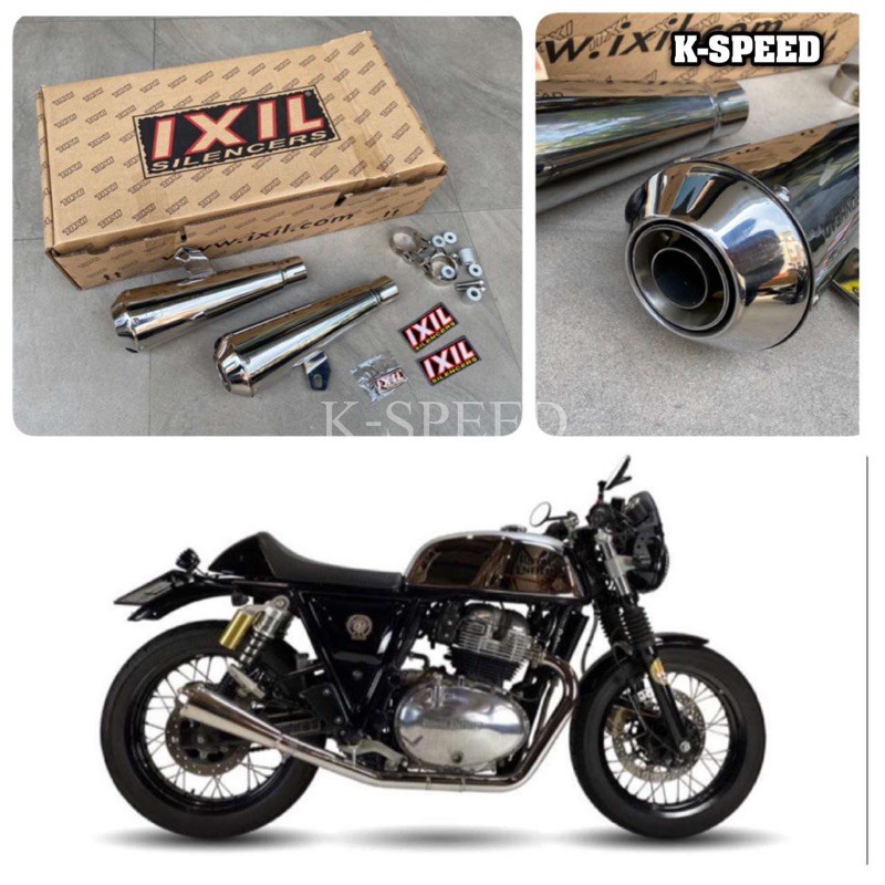 ปลายท่อสูตร Ixil IronHead แสตนเลส  For Royal enfield interseptor 650 & GT650 แบรนดังจากสเปน (สินค้าแ