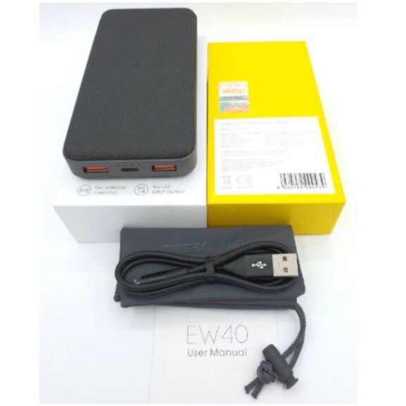 Eloop EW40 แบตสำรองชาร์จไร้สาย 20000mAh PD 18W/10W Wireless