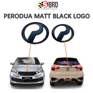 โลโก้ Perodua Lambang Emblem Matte Black Logo Hitam MyviLagi Best/Alza/Bezza/Axia/Icon &amp; Myvi New/Aruz