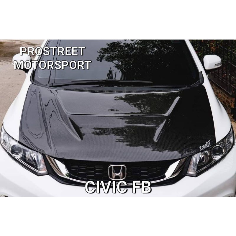 ฝากระโปรง ECON GT HONDA CIVIC FB ฝากระโปรงคาร์บอน ไฟเบอร์ เพียวคาร์บอน เคฟล่า ฝาเจาะ ฝาเรียบ ฝาซิ่ง 