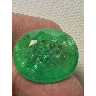 44 carats corundum synthetic emerald 23x19mm 1 pieces