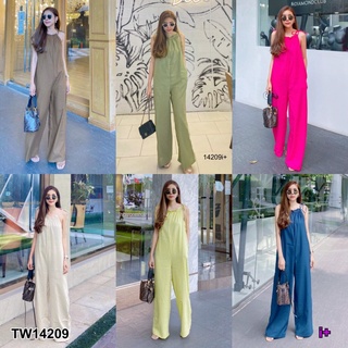 Jumpsuit จั๊มสูทยาว สายผูกปรับระดับได้ แขนกุด มีกระเป๋าข้าง เนื้อผ้าลินินเนื้อผ้าดี ลุคหวานซ้อนเปรี้ยวทรงเป๊ะปัง