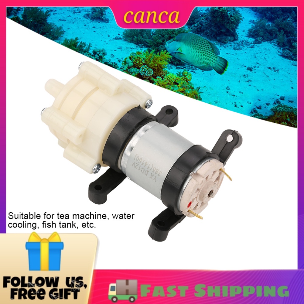 ไมบ ปั๊มดูดน้ําไดอะแฟรมไฟฟ้าขนาดเล็กสําหรับเครื่องชา 2500ชม. 80°C 12V 0.5-0.7A 1.5-2L/นาที