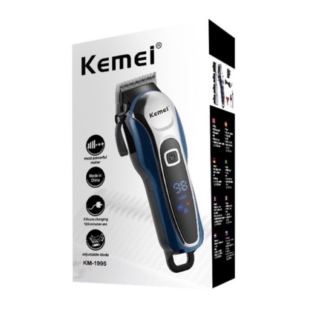 KM1995 สินค้าพร้อมส่ง Kemei แบตเตอเลี่ยนตัดผมไร้สาย ปัตตาเลียนตัดผม
