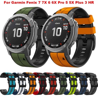 สายนาฬิกาข้อมือซิลิโคน 22 26 มม. สําหรับ Garmin Fenix 7X 7 epix 6X 6 Pro 5X 5 Plus 3 3HR 935 945 S60 S62