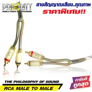 สายสัญญาณ PRIORITY  RCA CABLE สายRCA สายนำสัญญาณภาพและเสียง เกรดพรีเมียม