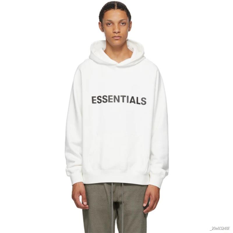 FOG Hoodie Essentials Reflective Letter Embroidery Hoodie Loose Coat ...