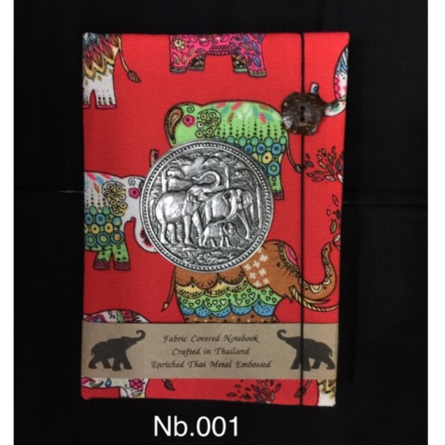 สมุดโน๊ตผ้าลายช้าง (ไซส์ M)ของที่ระลึกไทย ของฝากชาวต่างชาติ