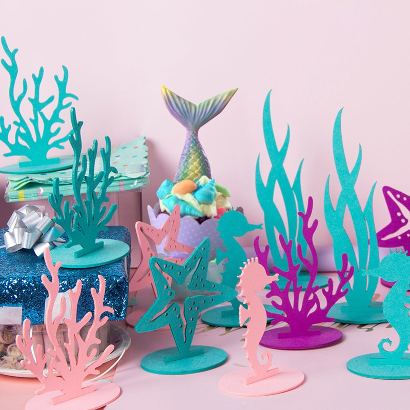 ปลาดาว Sea Horse Coral DIY Felt Table Centerpiece สําหรับตกแต่งงานปาร์ตี้