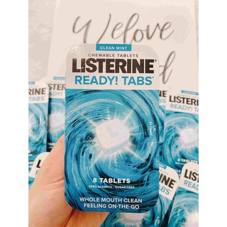 🔥[พร้อมจัดส่ง]🔥สูตรเข้มข้น Listerine Ready! Tabs Chewable ลูกอมดับกลิ่นปาก สดชื่น หอมยาวนานสุด นำเข้าจากอเมริกาแท้100%🇺🇸