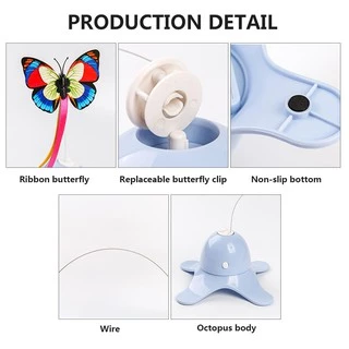 [🚚 พร้อมส่ง] ของเล่นแมวผีเสื้อ Electric Butterfly Cat Toy ผีเสื้อหมุนอัตโนมัติ