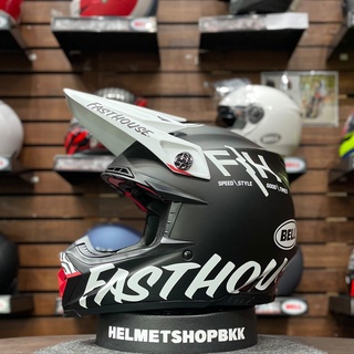 หมวกกันน็อควิบาก BELL MOTO-9S FLEX FASTHOUSE FLEX CREW MATTE BLACK/WHITE