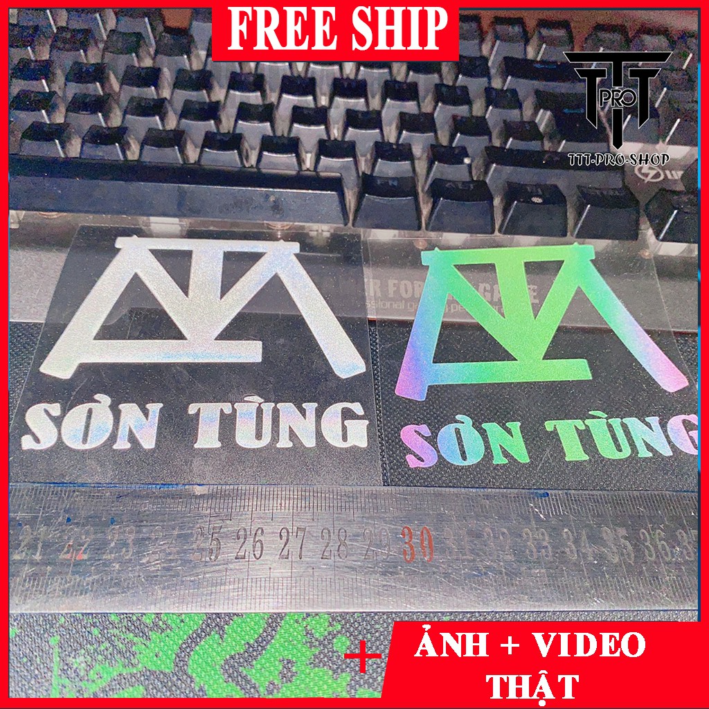 SON TUNG MTP Logo สติ๊กเกอร์สะท้อนแสง 7 สี รูปลอกสะท้อนแสงสีเงิน เหล็ก อบอุ่น อัดความร้อนเข้ากับเสื้