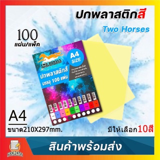 แผ่นใส ปกพลาสติก สี แผ่นรองปกสี ขนาด A4 บรรจุ 100 แผ่น 10สีให้เลือก