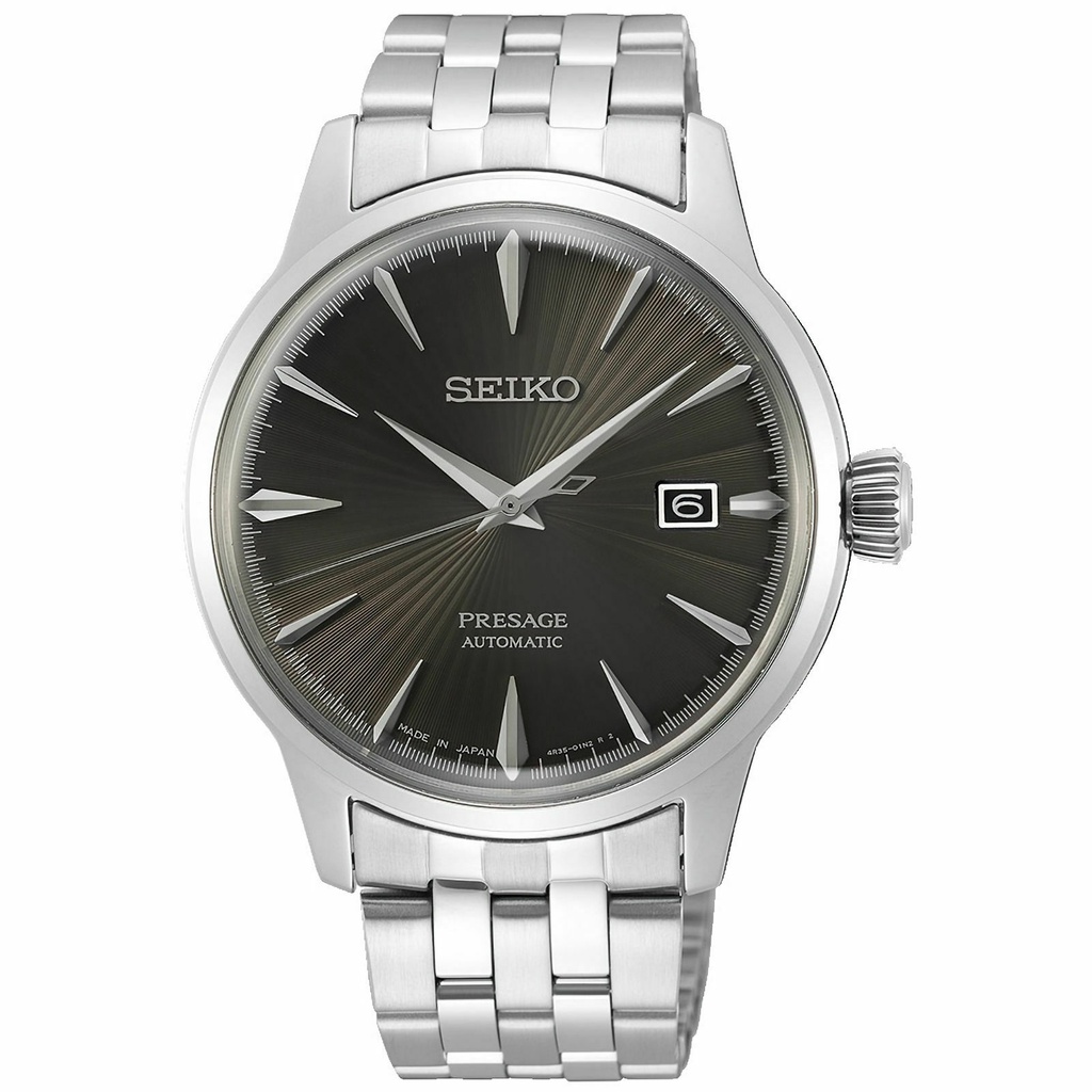 SEIKO Presage SRPE17J1 Cocktail Time Automatic Dark Grey Dial Men Watch  WARRANTY | Shopee Thailand