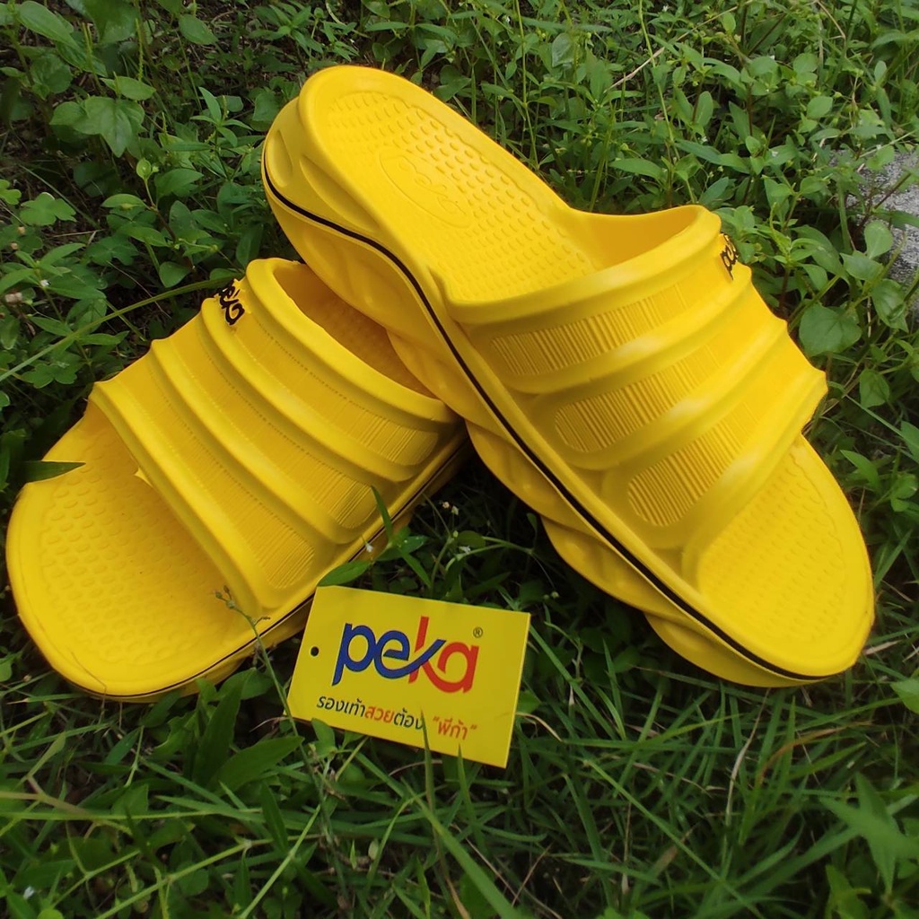 รองเท้า PEKA เนื้อไฟล่อน นุ่มสบาย รุ่นใหม่ Limited Edition สีเหลือง