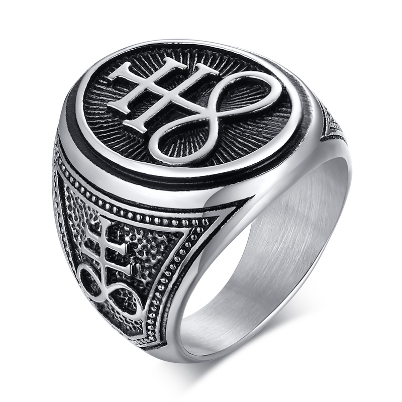 vnox sigil of lucifer แหวนเครื่องประดับปีศาจสําหรับผู้ชาย