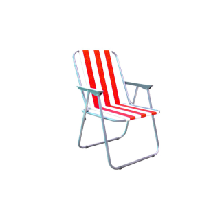 เก้าอี้ชายหาด พับได้ สีขาว-แดง|เก้าอี้สนาม ปิกนิก outdoor, foldable beach chair | zz5003