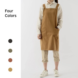 BBB Korean Style Apron Canvas Cotton Coffee Shop Work Clothes