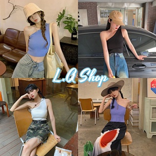 L.A Shop ​พร้อมส่ง  เสื้อกล้ามไหมพรม ดีเทลผ้าร่องเล็กใส่สบายยืดตามตัว สีน่ารักมาก "9A68"