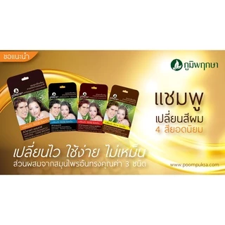 ภูมิพฤกษา แชมพูเปลี่ยนสีผมสมุนไพร แชมพูปิดผมขาว มี 4 สี 1 ซอง (25 มล.)