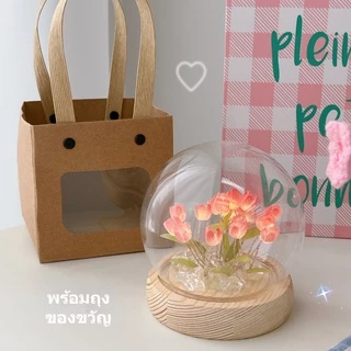 ดอกไม้อมตะ DIY ทิวลิป สวยงาม ไฟกลางคืน ตกแต่งห้อง ของขวัญวันเกิด