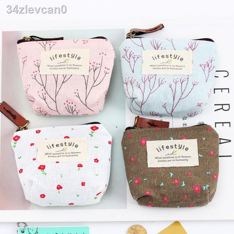 ∋◇☫พร้อมส่ง  กระเป๋าสตางค์คลาสสิกใส่เหรียญ กระเป๋าใส่เหรียญ หูฟัง กุญแจ ผ้าแคนวาส  YY001