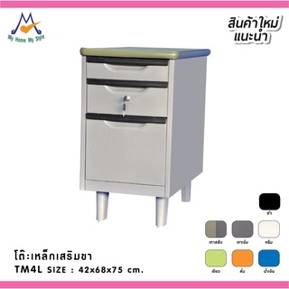 โต๊ะเหล็กเสริมข้าง ขาลอย (หน้าเมลามีน) รุ่น TM4L / RR (โปรดสอบถามค่าบริการก่อนนะคะ)