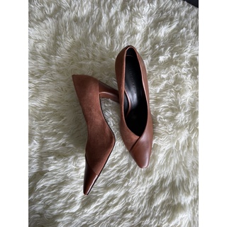 Charles &amp; Keith Brown Pointed Heels