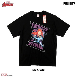 Power 7 Shop เสื้อยืดการ์ตูน Black Widow ลิขสิทธ์แท้ MARVEL COMICS  T-SHIRTS (MVX-228)