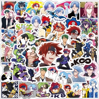 50 PCS Anime SK8 The Infinity Stickers Reki Langa Miya Cute Waterproof Stickers for Skateboarding Guitar Laptop Computers Mobile Phone Trunk